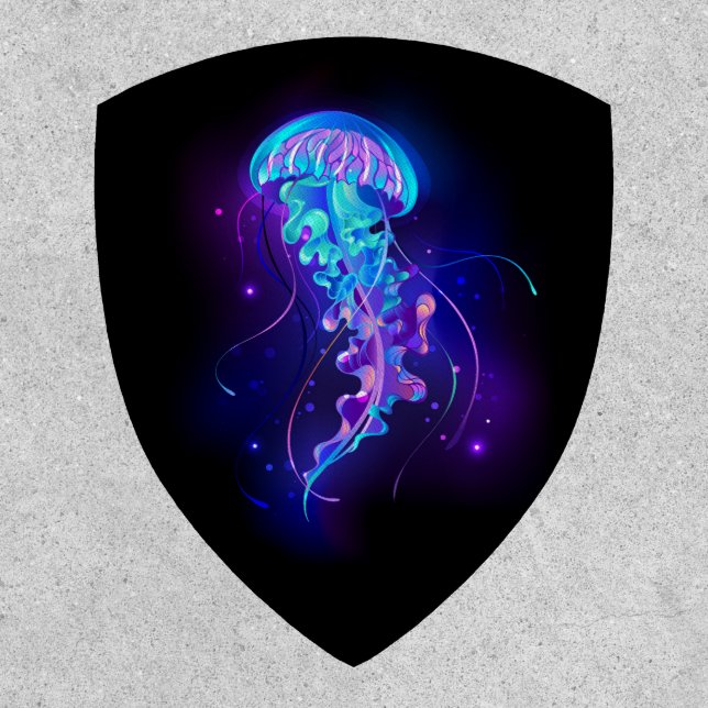 Vibrant Color Glowing Jellyfish Patch (Front)