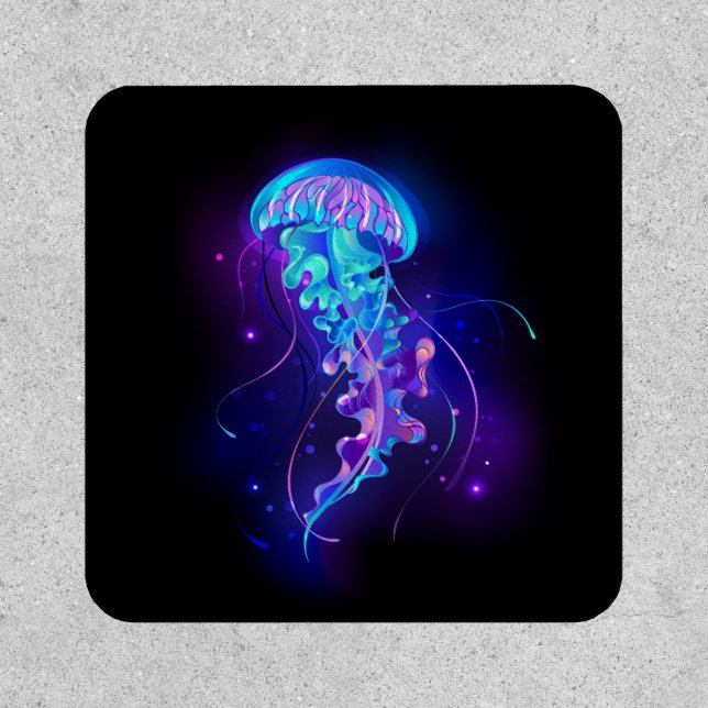 Vibrant Color Glowing Jellyfish Patch (Front)