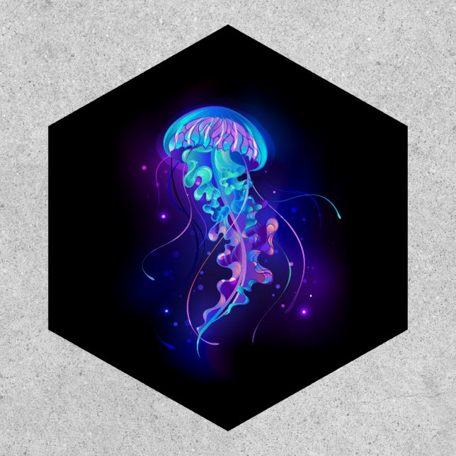 Vibrant Color Glowing Jellyfish Patch (Front)