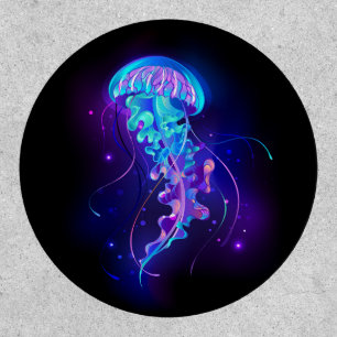 Vibrant Color Glowing Jellyfish Patch