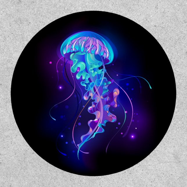 Vibrant Color Glowing Jellyfish Patch (Front)