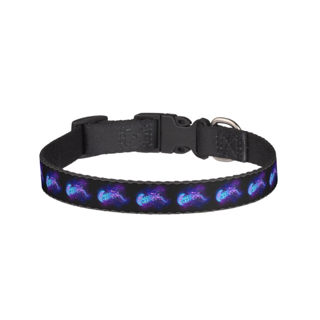 Vibrant Color Glowing Jellyfish Pet Collar (Front)