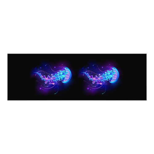 Vibrant Color Glowing Jellyfish Photo Print