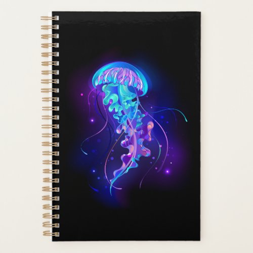Vibrant Color Glowing Jellyfish Planner