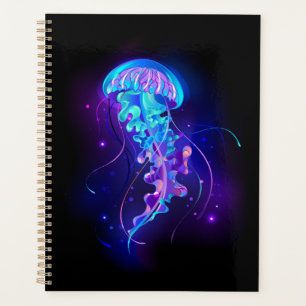 Vibrant Color Glowing Jellyfish Planner