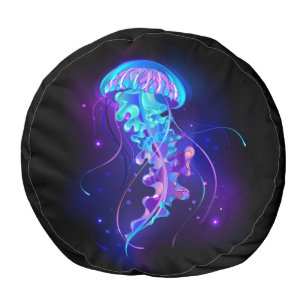 Vibrant Color Glowing Jellyfish Pouf