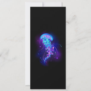 Vibrant Color Glowing Jellyfish Save The Date