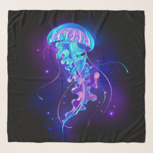 Vibrant Color Glowing Jellyfish Scarf
