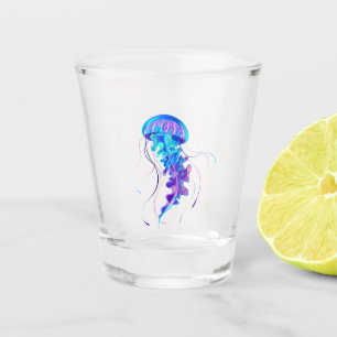 Vibrant Color Glowing Jellyfish Shot Glass