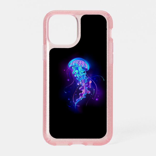 Vibrant Color Glowing Jellyfish Speck iPhone 11 Pro Case (Front)