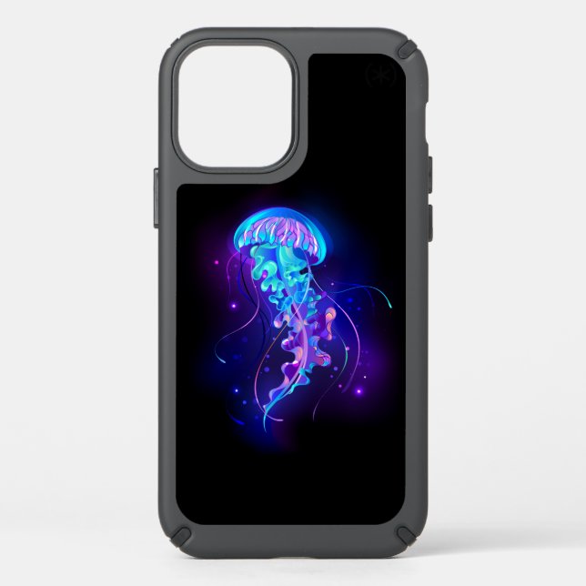 Vibrant Color Glowing Jellyfish Speck iPhone 12 Case (Front)