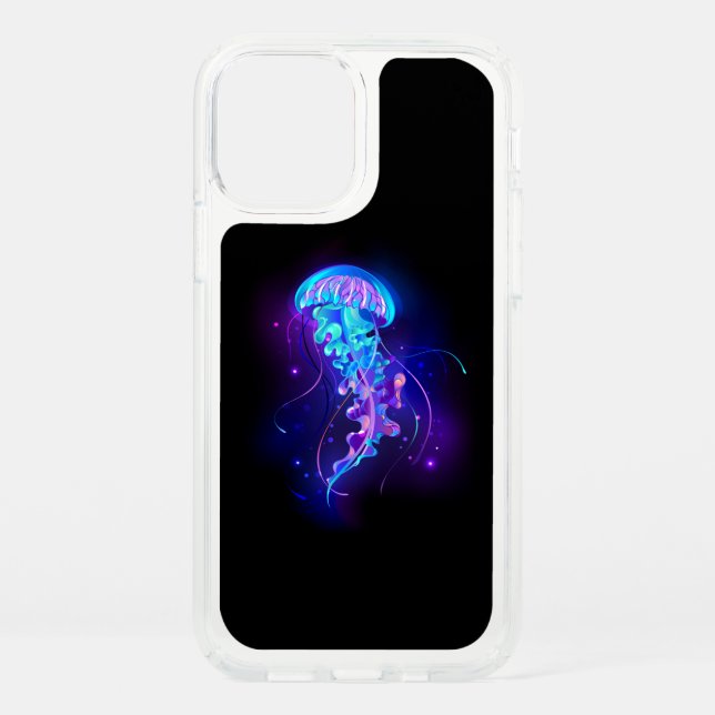 Vibrant Color Glowing Jellyfish Speck iPhone 12 Pro Case (Front)