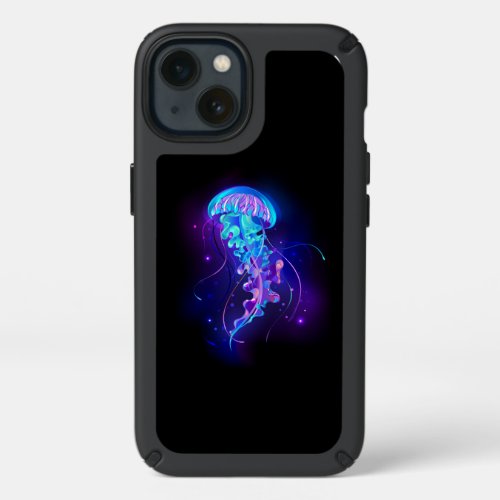 Vibrant Color Glowing Jellyfish Speck iPhone 13 Case