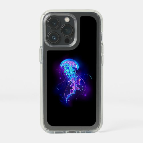 Vibrant Color Glowing Jellyfish Speck iPhone 13 Pro Case