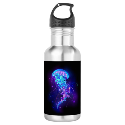 Vibrant Color Glowing Jellyfish Stainless Steel Water Bottle