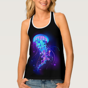 Vibrant Color Glowing Jellyfish Tank Top