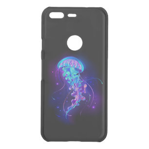 Vibrant Color Glowing Jellyfish Uncommon Google Pixel Case