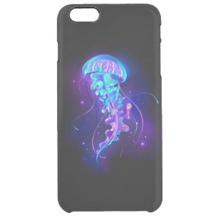 Vibrant Color Glowing Jellyfish Clear iPhone 6 Plus Case