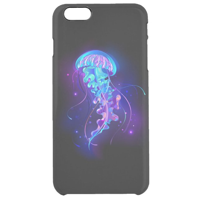 Vibrant Color Glowing Jellyfish Uncommon iPhone Case (Back)