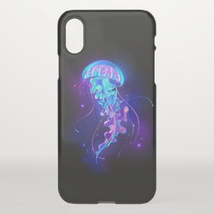 Vibrant Color Glowing Jellyfish iPhone XS Case