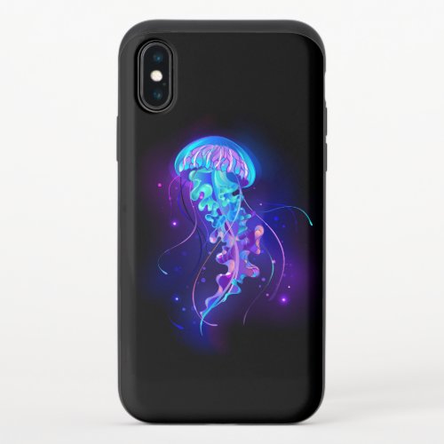 Vibrant Color Glowing Jellyfish iPhone X Slider Case