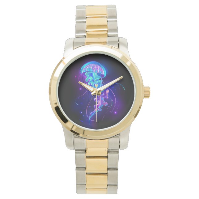 Vibrant Color Glowing Jellyfish Watch (Front)