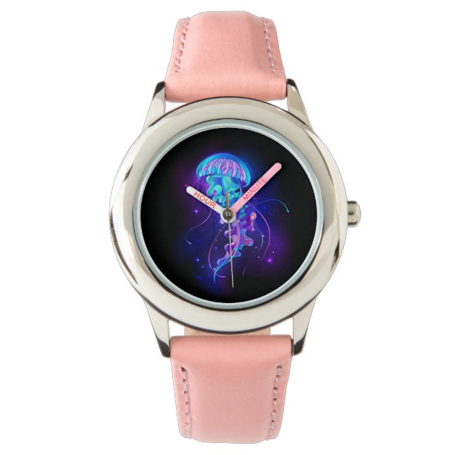 Vibrant Color Glowing Jellyfish Watch (Front)