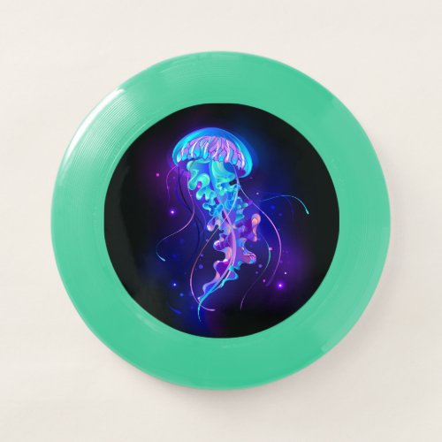 Vibrant Color Glowing Jellyfish Wham_O Frisbee
