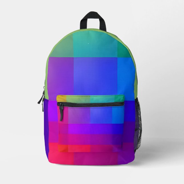 Vibrant Color Grid Backpack (Front)