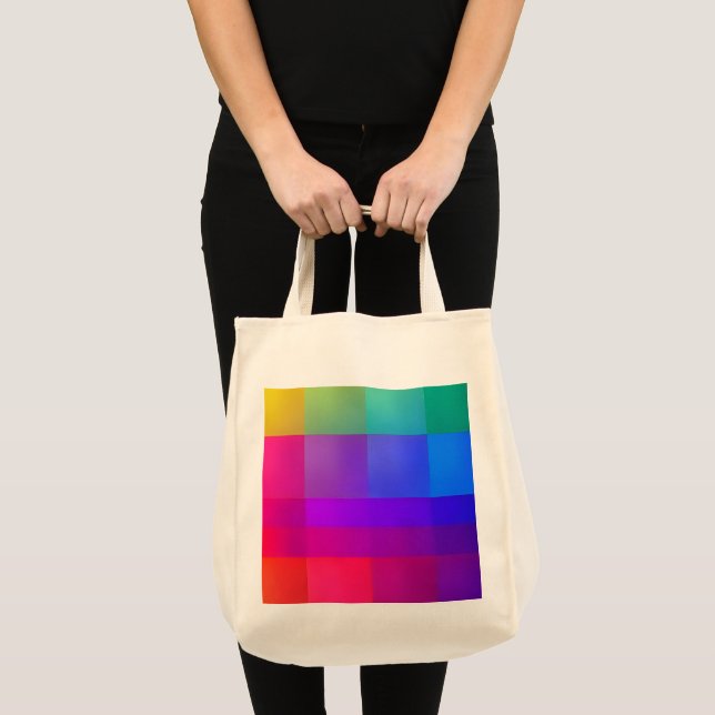 Vibrant Color Grid  Tote Bag (Front (Product))
