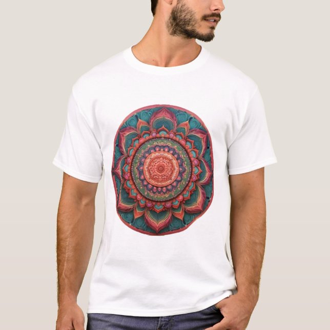 Vibrant Color Mandala T-Shirt (Front)