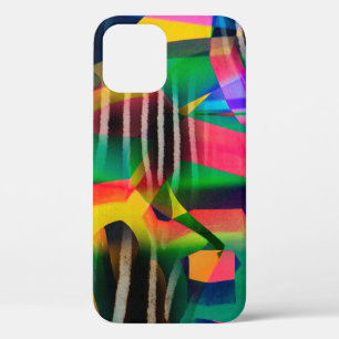 vibrant color mixed digital pattern design made wi iPhone 12 case