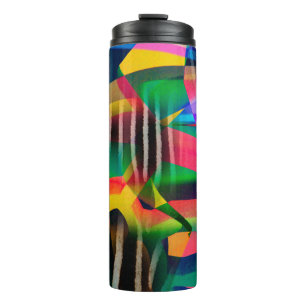 vibrant color mixed digital pattern design made wi thermal tumbler