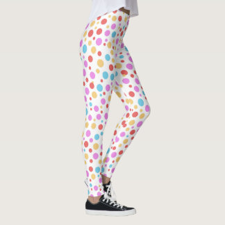 Vibrant Color Polka Dots Leggings