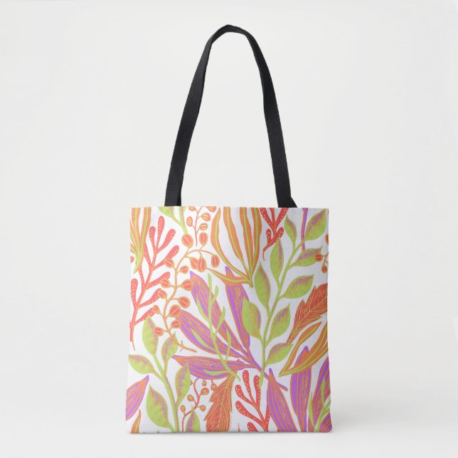 Vibrant color print tote bag (Front)