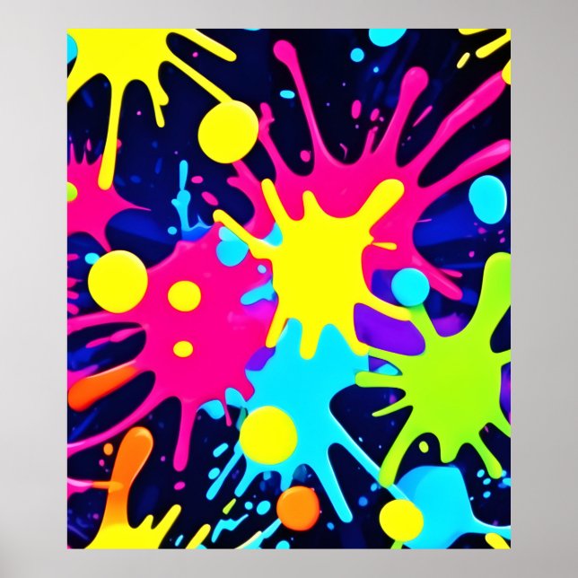 Vibrant Color Splash Poster (Front)