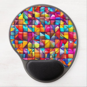 Vibrant Color Tile Mosaic  Gel Mouse Pad