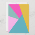 Vibrant Colorblock Modern Border Personalized Note Card | Zazzle