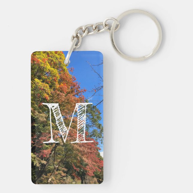 Vibrant Colored Maples Keychain (Back)