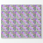 [ Thumbnail: Vibrant, Colorful 13th Birthday + Custom Name Wrapping Paper ]