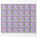 [ Thumbnail: Vibrant, Colorful 23rd Birthday + Custom Name Wrapping Paper ]