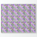 [ Thumbnail: Vibrant, Colorful 28th Birthday + Custom Name Wrapping Paper ]
