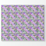 [ Thumbnail: Vibrant, Colorful 33rd Birthday + Custom Name Wrapping Paper ]