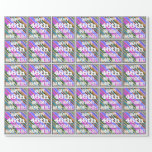 [ Thumbnail: Vibrant, Colorful 46th Birthday + Custom Name Wrapping Paper ]