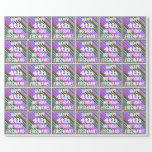 [ Thumbnail: Vibrant, Colorful 4th Birthday + Custom Name Wrapping Paper ]