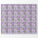 [ Thumbnail: Vibrant, Colorful 59th Birthday + Custom Name Wrapping Paper ]