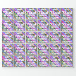 [ Thumbnail: Vibrant, Colorful 72nd Birthday + Custom Name Wrapping Paper ]