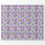 [ Thumbnail: Vibrant, Colorful 73rd Birthday + Custom Name Wrapping Paper ]