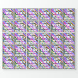 [ Thumbnail: Vibrant, Colorful 78th Birthday + Custom Name Wrapping Paper ]