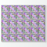 [ Thumbnail: Vibrant, Colorful 81st Birthday + Custom Name Wrapping Paper ]